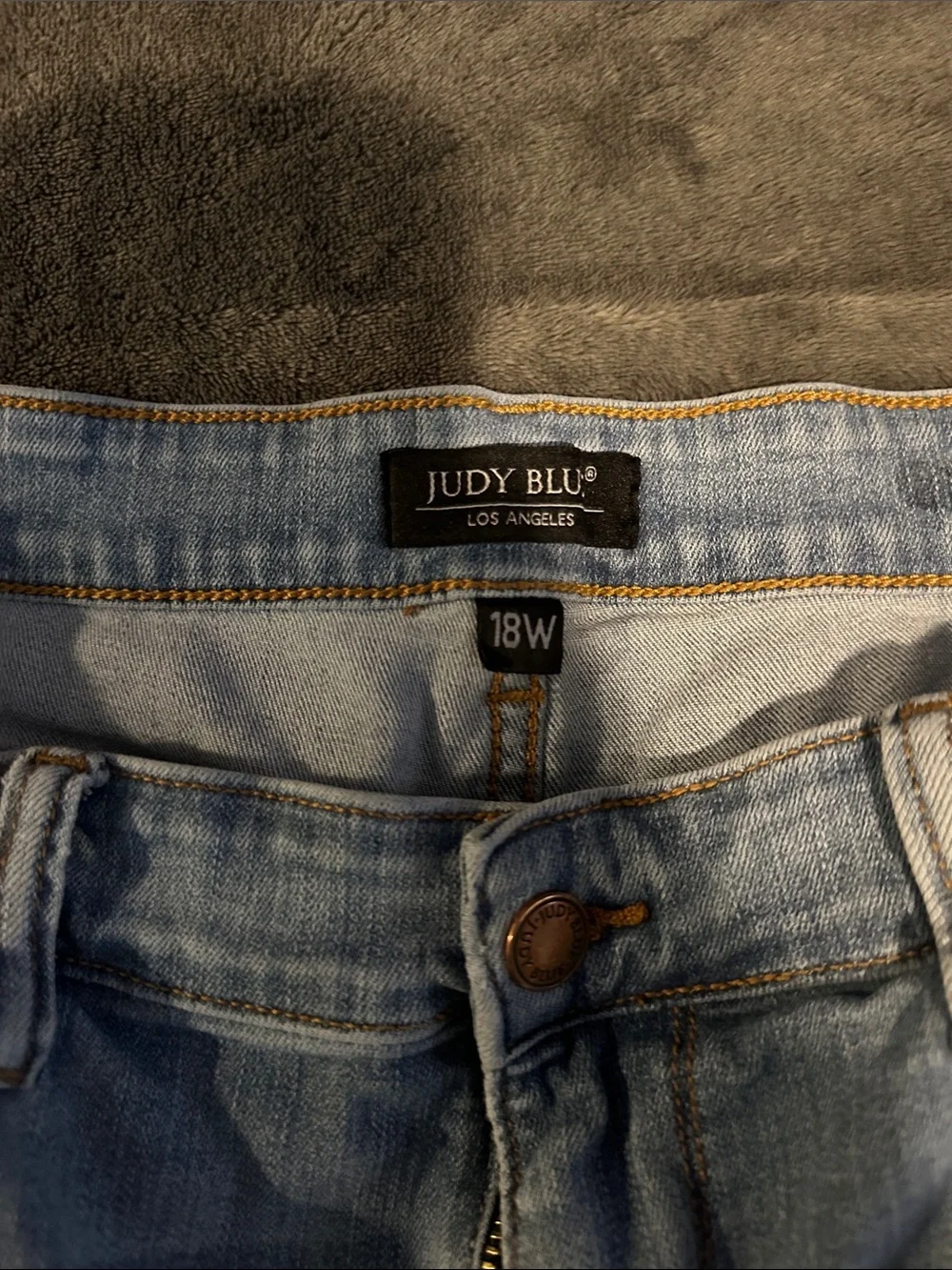 Judy Blue Light Wash Frayed Hem Flared Jeans